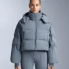 Chaqueta de pantalones cortos de esquí ligera, 80 % plumón y 20 % Minardi Piume, resistente al agua Chaqueta de pantalones cortos de esquí ligera, 80 % plumón y 20 % Minardi Piume, resistente al agua