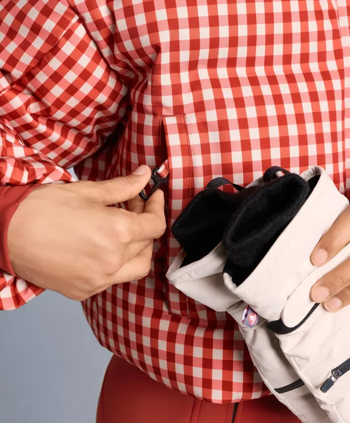 Chaqueta de pantalones cortos de esquí ligera, 80 % plumón y 20 % Minardi Piume, resistente al agua Chaqueta de pantalones cortos de esquí ligera, 80 % plumón y 20 % Minardi Piume, resistente al agua