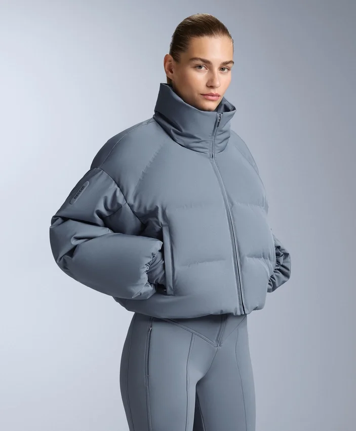 Chaqueta de pantalones cortos de esquí ligera, 80 % plumón y 20 % Minardi Piume, resistente al agua Chaqueta de pantalones cortos de esquí ligera, 80 % plumón y 20 % Minardi Piume, resistente al agua