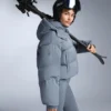 Chaqueta de pantalones cortos de esquí ligera, 80 % plumón y 20 % Minardi Piume, resistente al agua Chaqueta de pantalones cortos de esquí ligera, 80 % plumón y 20 % Minardi Piume, resistente al agua