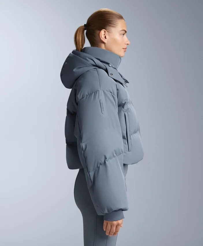Chaqueta de pantalones cortos de esquí ligera, 80 % plumón y 20 % Minardi Piume, resistente al agua Chaqueta de pantalones cortos de esquí ligera, 80 % plumón y 20 % Minardi Piume, resistente al agua