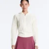 Chaqueta de punto calado con capucha Chaqueta de punto calado con capucha