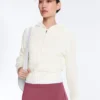 Chaqueta de punto calado con capucha Chaqueta de punto calado con capucha