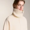 Chaqueta de punto con cuello alto Chaqueta de punto con cuello alto