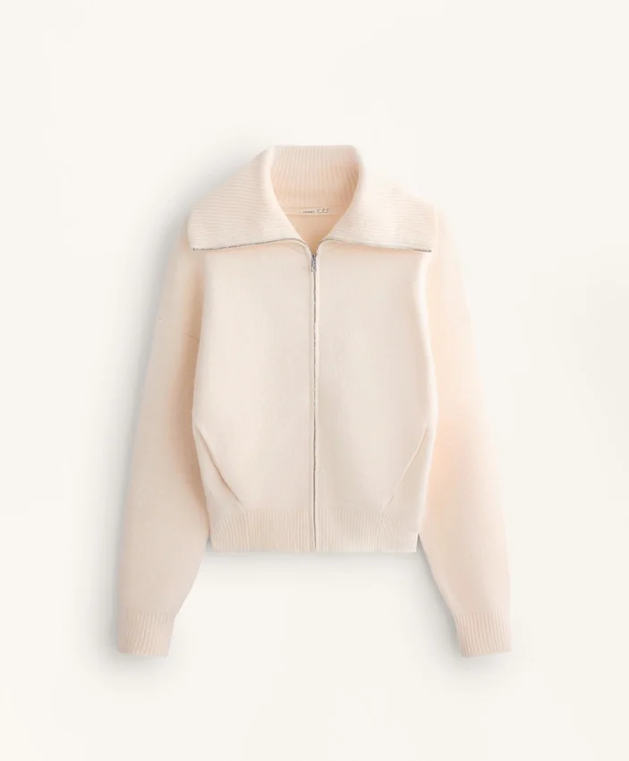 Chaqueta de punto con cuello alto Chaqueta de punto con cuello alto