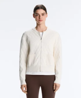Chaqueta de punto con diseño de rombos