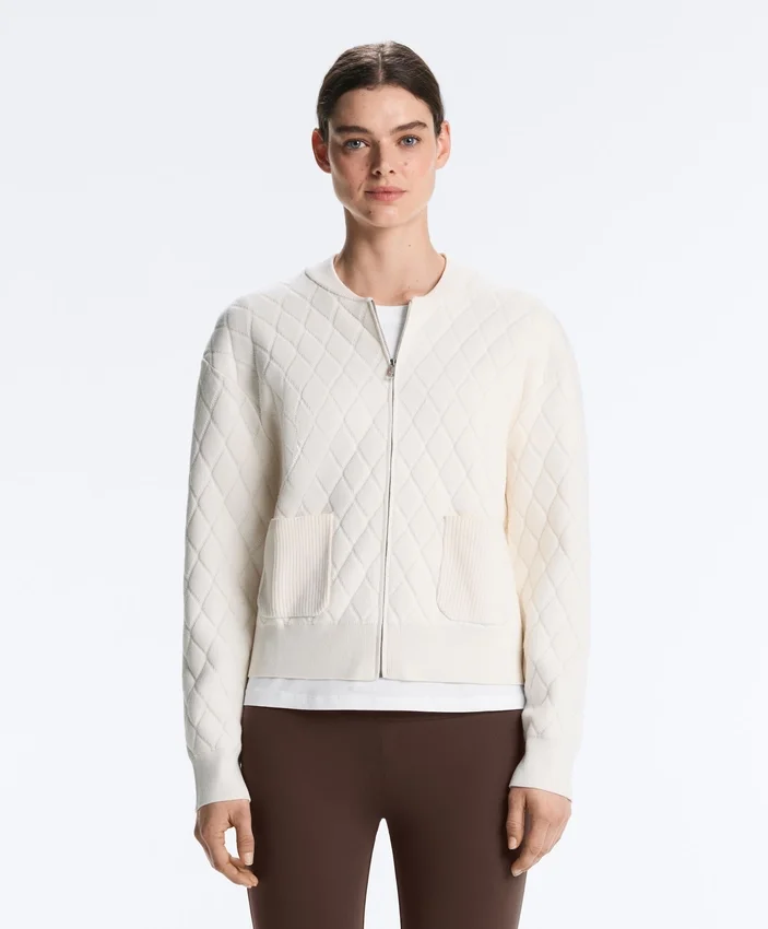 Chaqueta de punto con diseño de rombos Chaqueta de punto con diseño de rombos