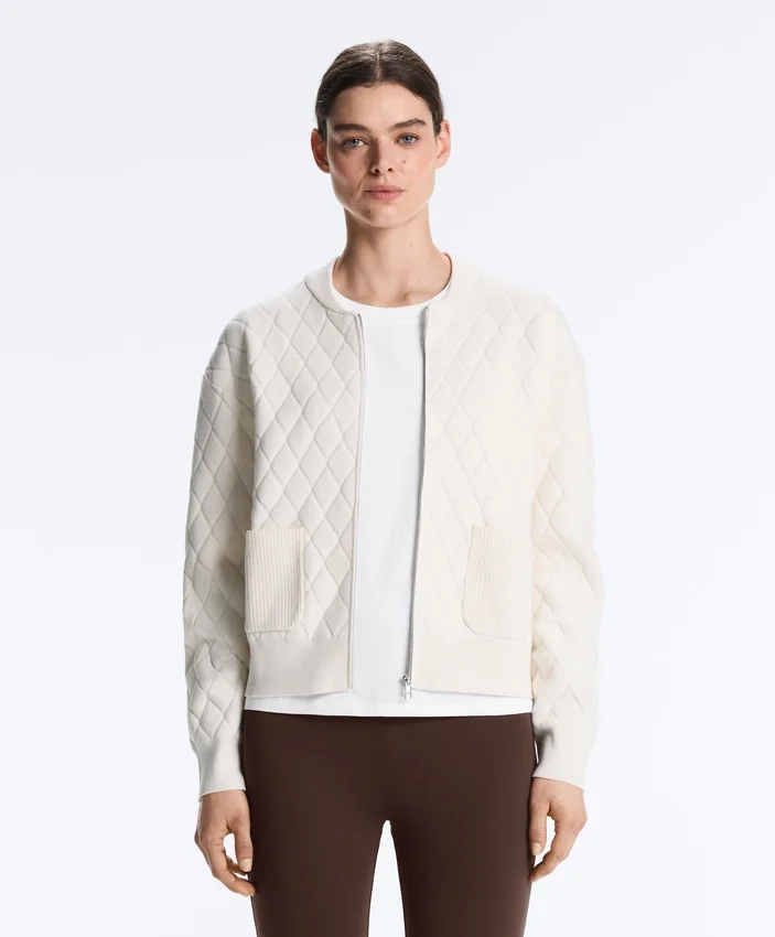 Chaqueta de punto con diseño de rombos Chaqueta de punto con diseño de rombos