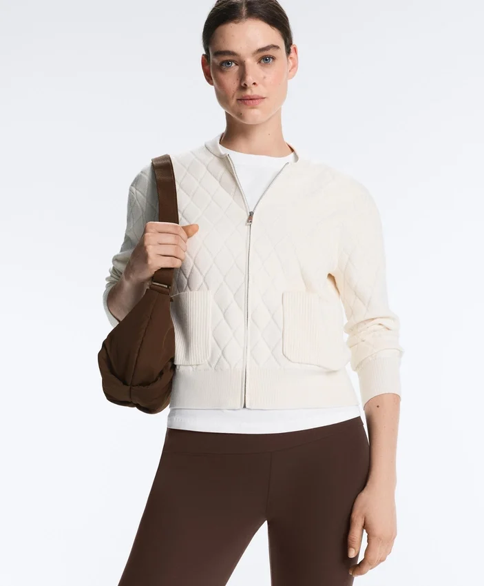Chaqueta de punto con diseño de rombos Chaqueta de punto con diseño de rombos