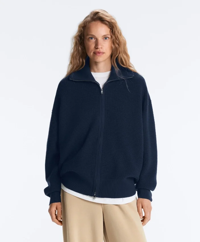 Chaqueta de punto de cuello alto Chaqueta de punto de cuello alto