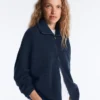 Chaqueta de punto de cuello alto Chaqueta de punto de cuello alto