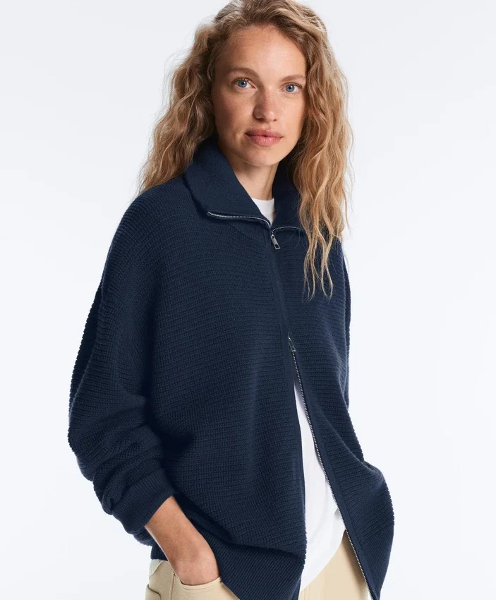 Chaqueta de punto de cuello alto Chaqueta de punto de cuello alto