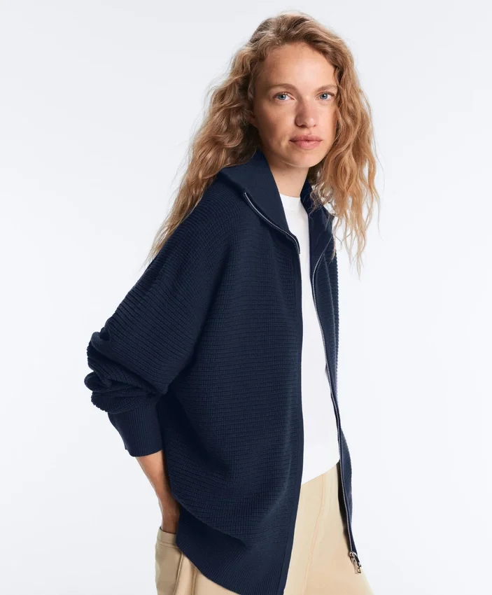 Chaqueta de punto de cuello alto Chaqueta de punto de cuello alto