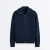 Chaqueta de punto de cuello alto Chaqueta de punto de cuello alto