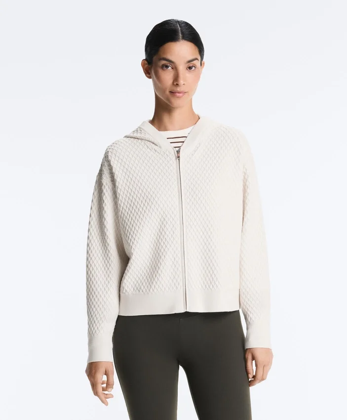 Chaqueta de punto estructurada con capucha Chaqueta de punto estructurada con capucha