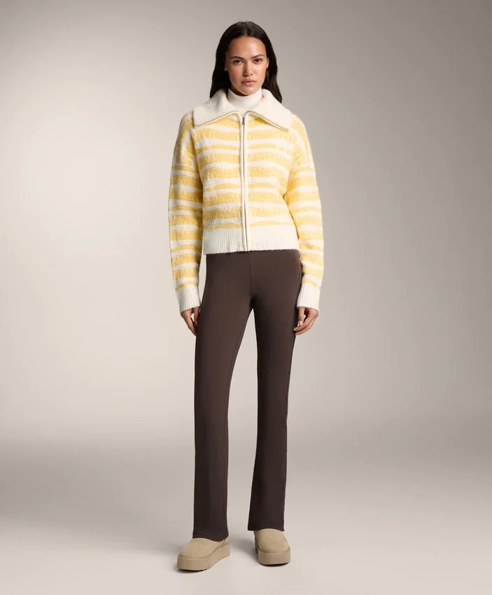 Chaqueta de punto jacquard a rayas Chaqueta de punto jacquard a rayas