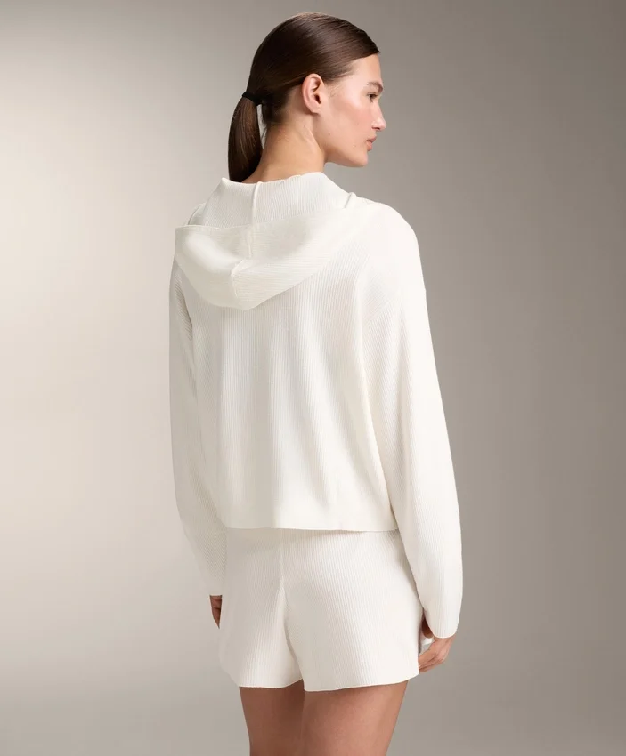 Chaqueta de punto lavada con capucha Chaqueta de punto lavada con capucha
