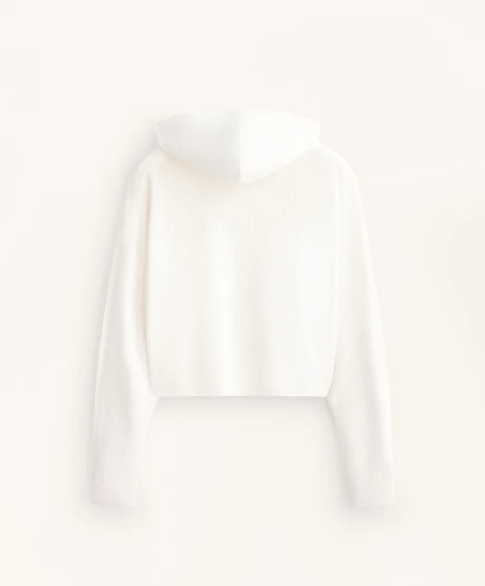 Chaqueta de punto lavada con capucha Chaqueta de punto lavada con capucha