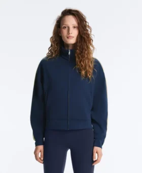 Chaqueta de sarga con raya lateral