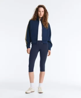 Chaqueta de sarga con raya lateral
