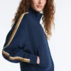 Chaqueta de sarga con raya lateral