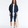 Chaqueta de sarga con raya lateral