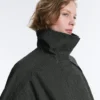 Chaqueta deportiva de nylon a cuadros repelente al agua