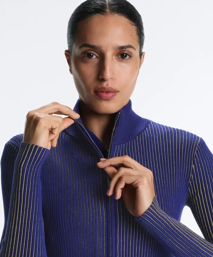 Chaqueta entallada de punto elástico Chaqueta entallada de punto elástico