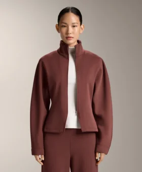 Chaqueta entallada en la cintura con modal cepillado