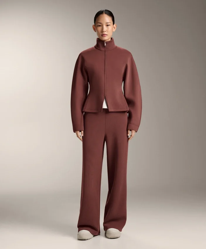 Chaqueta entallada en la cintura con modal cepillado Chaqueta entallada en la cintura con modal cepillado
