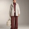 Chaqueta entallada en la cintura con modal cepillado Chaqueta entallada en la cintura con modal cepillado