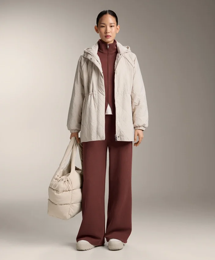 Chaqueta entallada en la cintura con modal cepillado Chaqueta entallada en la cintura con modal cepillado