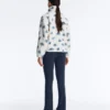Chaqueta floral de imitación de piel de oveja Chaqueta floral de imitación de piel de oveja