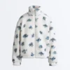 Chaqueta floral de imitación de piel de oveja Chaqueta floral de imitación de piel de oveja