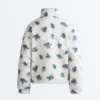 Chaqueta floral de imitación de piel de oveja Chaqueta floral de imitación de piel de oveja