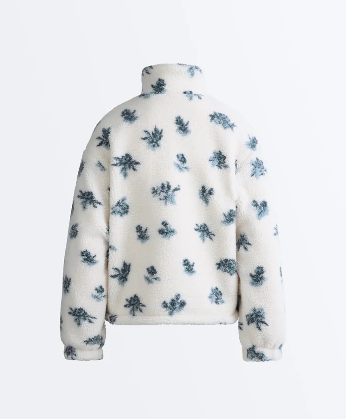 Chaqueta floral de imitación de piel de oveja Chaqueta floral de imitación de piel de oveja
