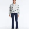Chaqueta floral de imitación de piel de oveja Chaqueta floral de imitación de piel de oveja
