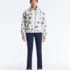 Chaqueta floral de imitación de piel de oveja Chaqueta floral de imitación de piel de oveja