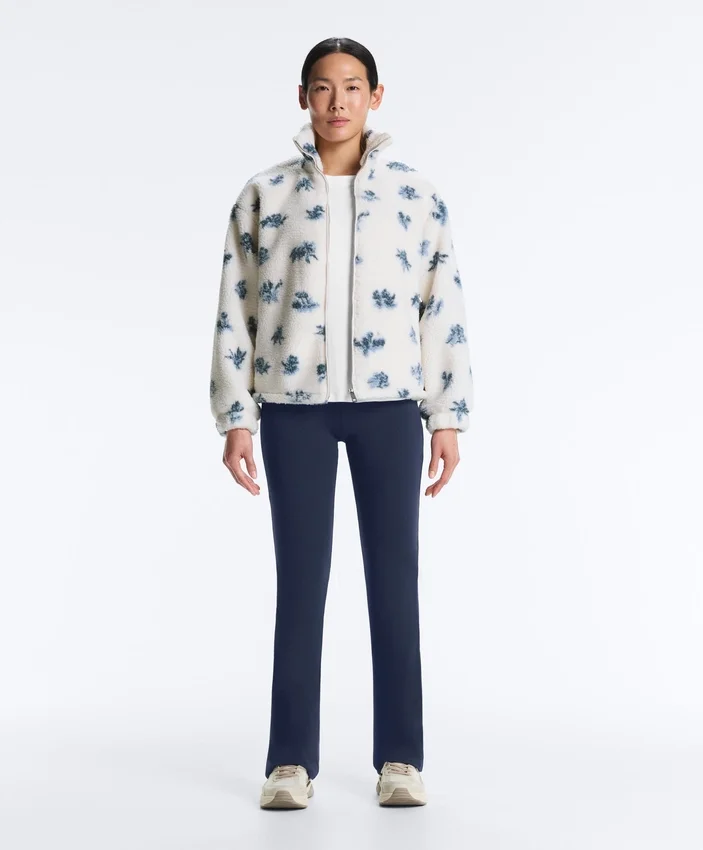Chaqueta floral de imitación de piel de oveja Chaqueta floral de imitación de piel de oveja