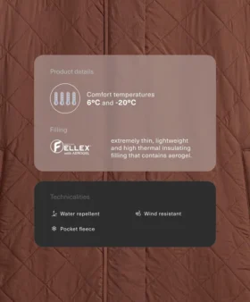 Chaqueta larga acolchada con Fellex® Aerogel repelente al agua