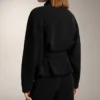 Chaqueta larga con cinturón y modal cepillado Chaqueta larga con cinturón y modal cepillado
