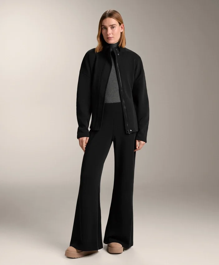 Chaqueta larga con cinturón y modal cepillado Chaqueta larga con cinturón y modal cepillado