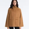 Chaqueta larga con efecto neopreno