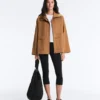Chaqueta larga con efecto neopreno