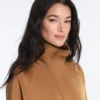 Chaqueta larga con efecto neopreno