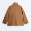 Chaqueta larga con efecto neopreno