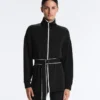 Chaqueta larga con ribetes y modal Soft Touch Chaqueta larga con ribetes y modal Soft Touch