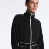 Chaqueta larga con ribetes y modal Soft Touch Chaqueta larga con ribetes y modal Soft Touch
