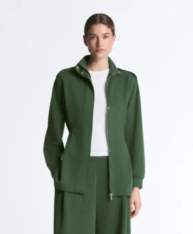 Chaqueta larga de estilo utilitario con cinturón de sarga