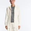 Chaqueta larga de estilo utilitario con cinturón de sarga Chaqueta larga de estilo utilitario con cinturón de sarga